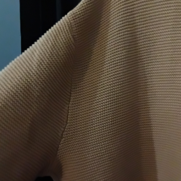 Lands' End Men's XL Warm Tawny Brown LS Vertical Stripe Cotton Blend Cardigan - Picture 16 of 16